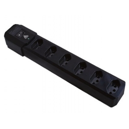 F. DE LINHA 6 TOMADAS - F 6 PRETO - CLONE-