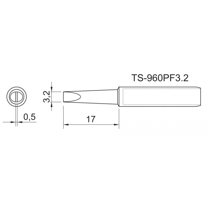 TOYO - PONTA FEN. P/EST. DE SOLDA TS 960PF 3,2    