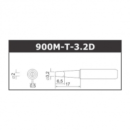 PONTA FENDA 3,2MM P/ ESTACAO - 900-MT3,2D