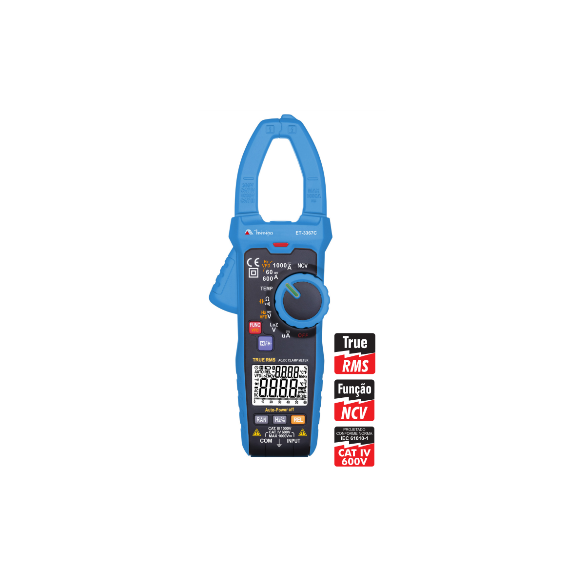 ALICATE AMPERIMETRO - ET 3367C