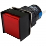 SINALEIRO QUADRADO LED 16MM   24VCC/CA - VERMELHO ( P16-PS7-R )