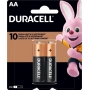 BATERIA ALCALINA DURACELL AA - PEQUENA ( CARTELA C/ 2 UNIDADES )