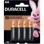 BATERIA ALCALINA DURACELL AA - ( CARTELA C/4 UNIDADES )