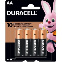 BATERIA ALCALINA DURACELL AA - ( CARTELA C/4 UNIDADES )