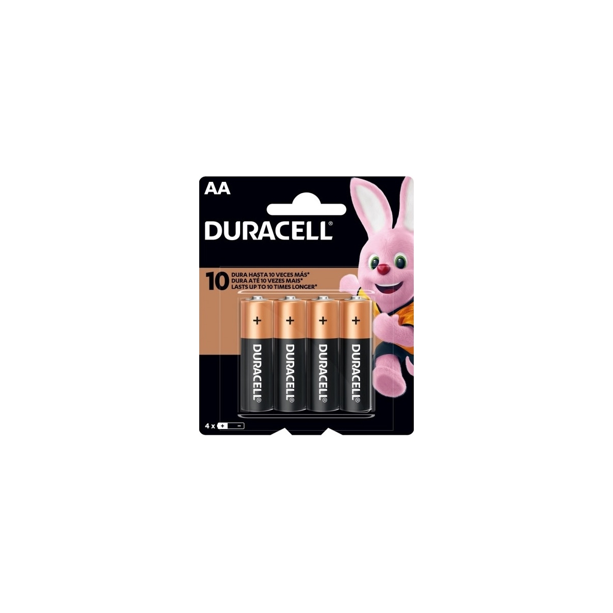 BATERIA ALCALINA DURACELL AA - ( CARTELA C/4 UNIDADES )