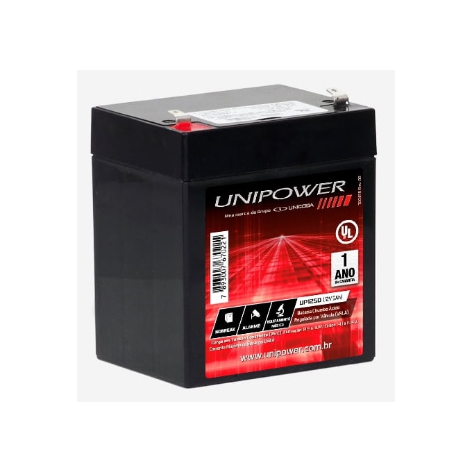 BATERIA SELADA 12V -   5AH - UNIPOWER