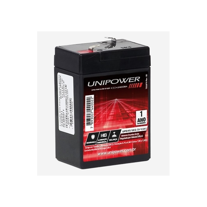 BATERIA SELADA  6V - 4,5AH                        