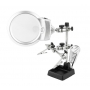 SOLVER - SUPORTE DE FERRO DE SOLDA COM LUPA LED - SLP-100