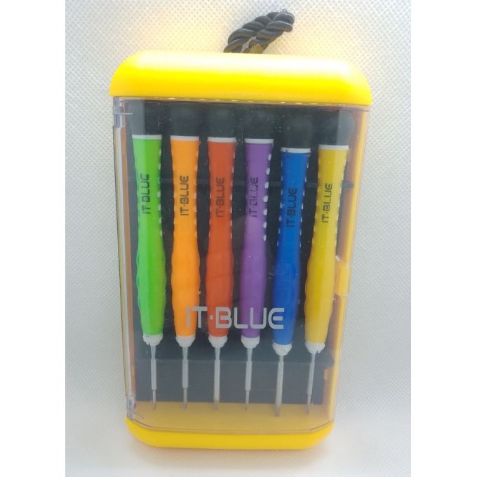 JOGO DE CHAVES C/ 6 - COLOR P/ REPARO DE CELULAR IT-BLUE LE-954