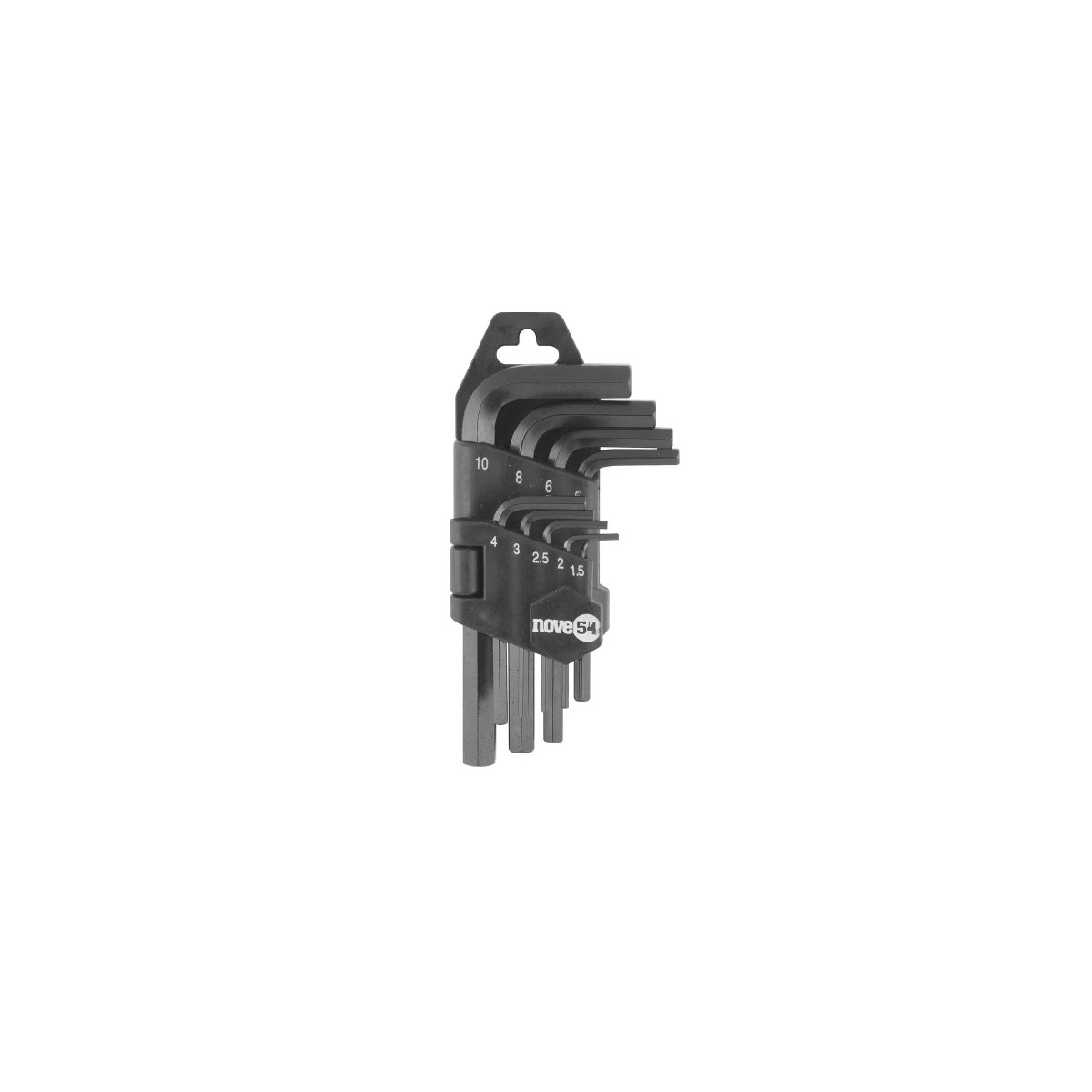 954 - JOGO DE CHAVES ALLEN CURTA 1,5MM A 10MM C/ 9 PECAS CROMOVANADIUN