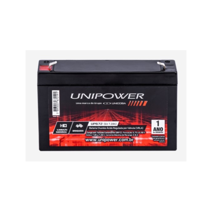 BATERIA SELADA   6V -  7,2AH