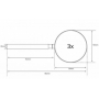 LUPA DE MAO LP-90 - 3X - 90MM