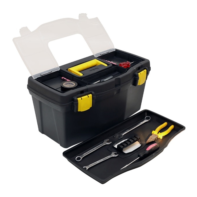 CAIXA P/ FERRAMENTAS C/ ORGANIZADOR - CF 43 ( 49,5 X 26,5 X 23,5CM )