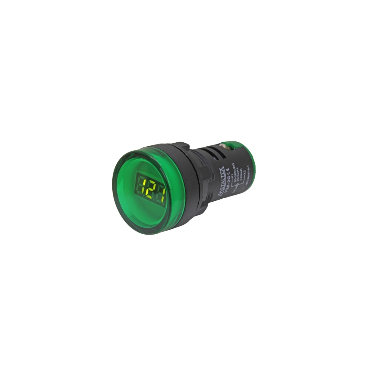 VOLTIMETRO - V20-2G - DIG 22MM - 3 DIGITOS - 50 A 265 VCA - VERDE