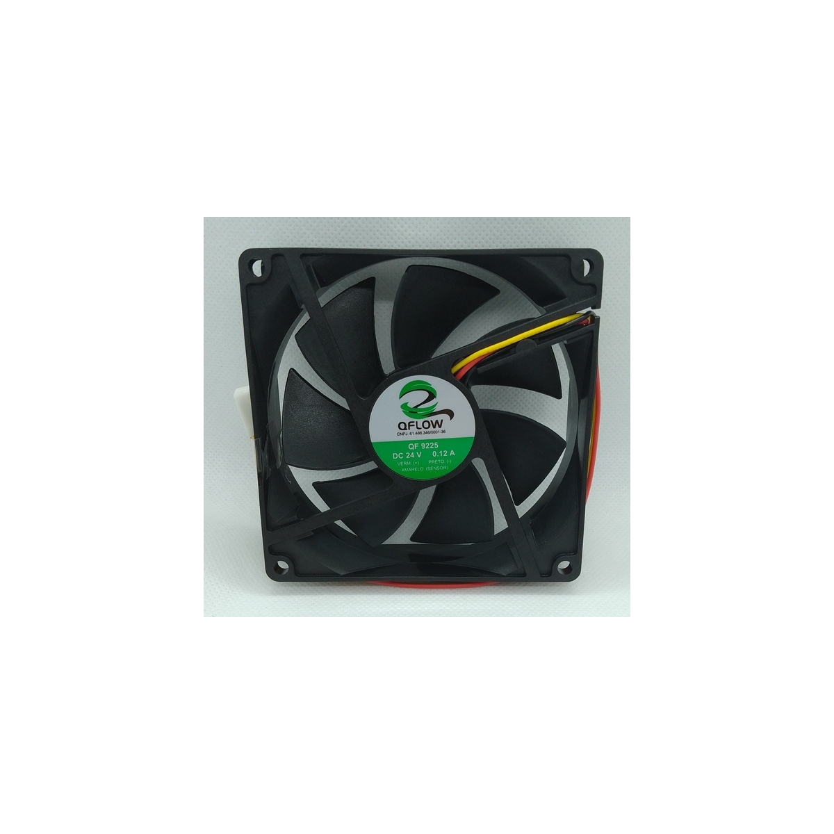 VENTILADOR - QFLOW - QA9225DV  - 24VDC - 92 x 92 x 25 CM - 3 FIOS (Q90SD5R-3F)