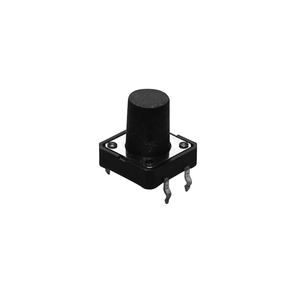 CHAVE TACTIL A 07 - ( 12 X 12 X 12 ) - 4 TERMINAIS - PRETA - 180 GRAUS