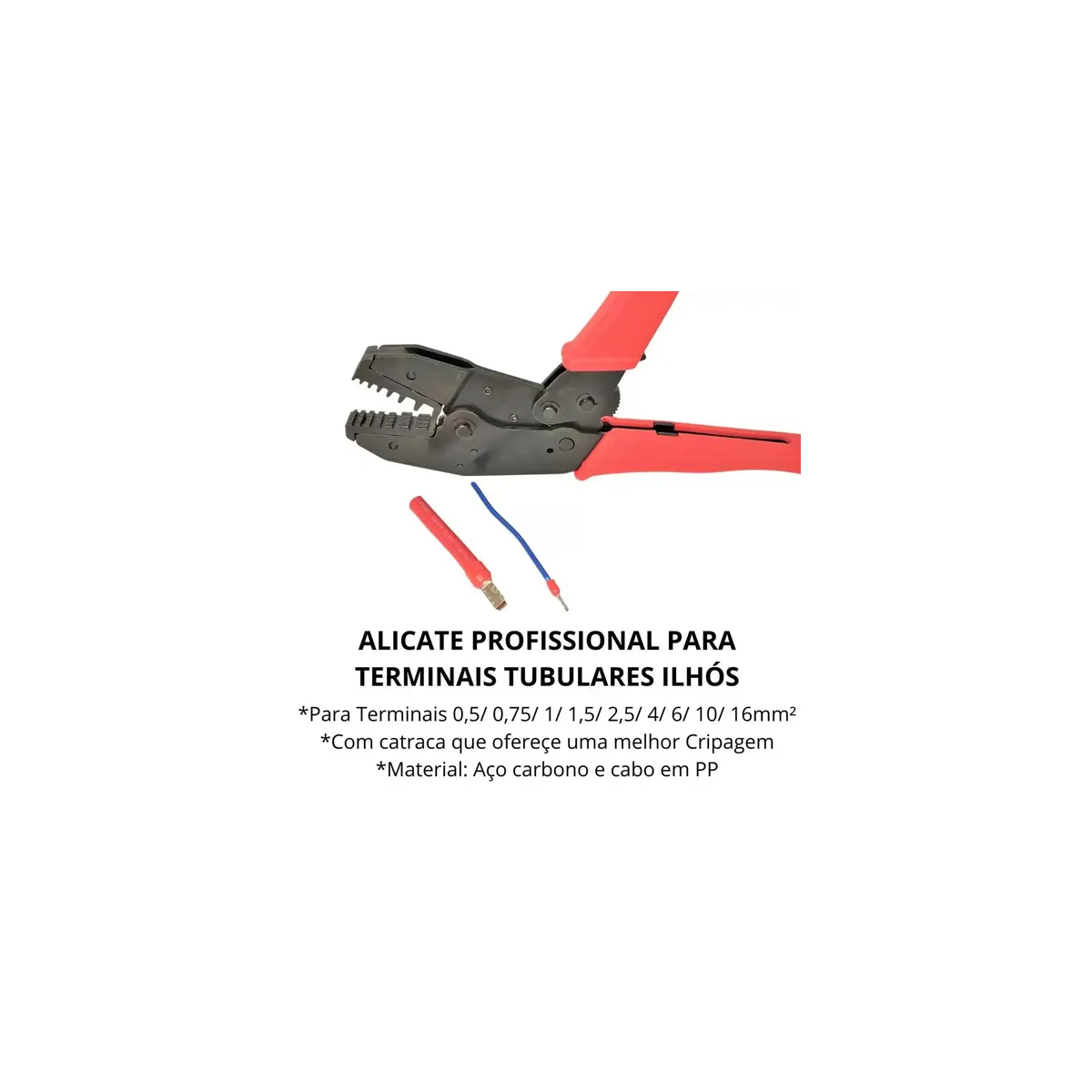 ALICATE HT 336E2 - 301E2 - CRIMP TERMINAL TUBULAR - 22/16AWG