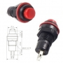 CHAVE BOTAO DS 211 - VERMELHO - TIPO PUSH BUTTON C/ TRAVA - MEDIA