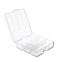 CAIXA ORGANIZADORA - REF. 118  16,7 X 19,5 X 4,5CM  - TRANSPARENTE