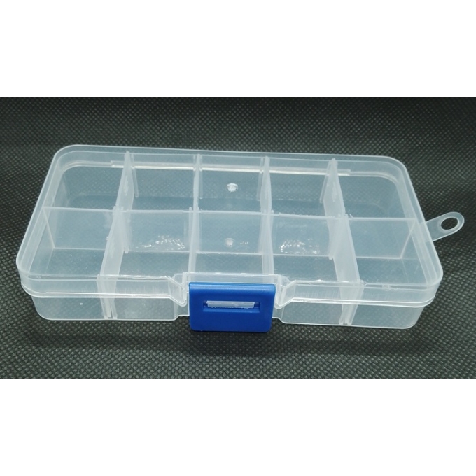 CAIXA ORGANIZADORA - 10 DIVISORIAS TRANSPARENTE