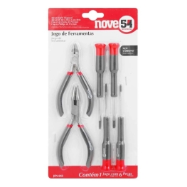 954 - JOGO ALICATES BICO E CORTE COM 4 CHAVES - 6PCS - JFN 045