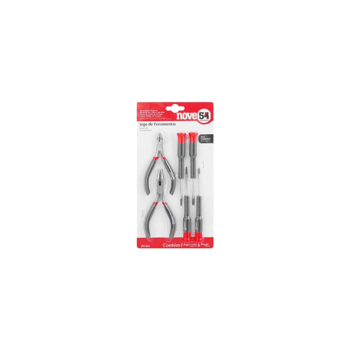 954 - JOGO ALICATES BICO E CORTE COM 4 CHAVES - 6PCS - JFN 045