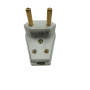 PLUG MACHO ANGULAR - BIPOLAR - BRANCO - 20A - 57402/009
