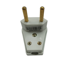 PLUG MACHO ANGULAR - BIPOLAR - BRANCO - 20A - 57402/009