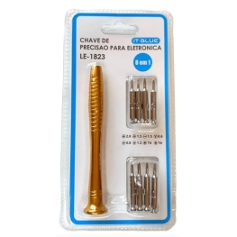 JOGO DE CHAVES TORX - PRECISAO 09 PCS EM 1 - MULTIUSO - LE-1823- IT-BLUE
