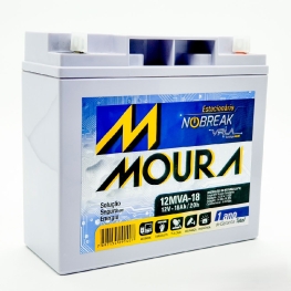BATERIA SELADA VLRA - 12MVA-18 - 12V - 18AH - MOURA