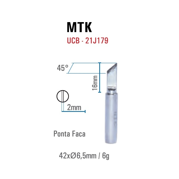 PONTA FACA 2,0MM M-T-K (21J179)