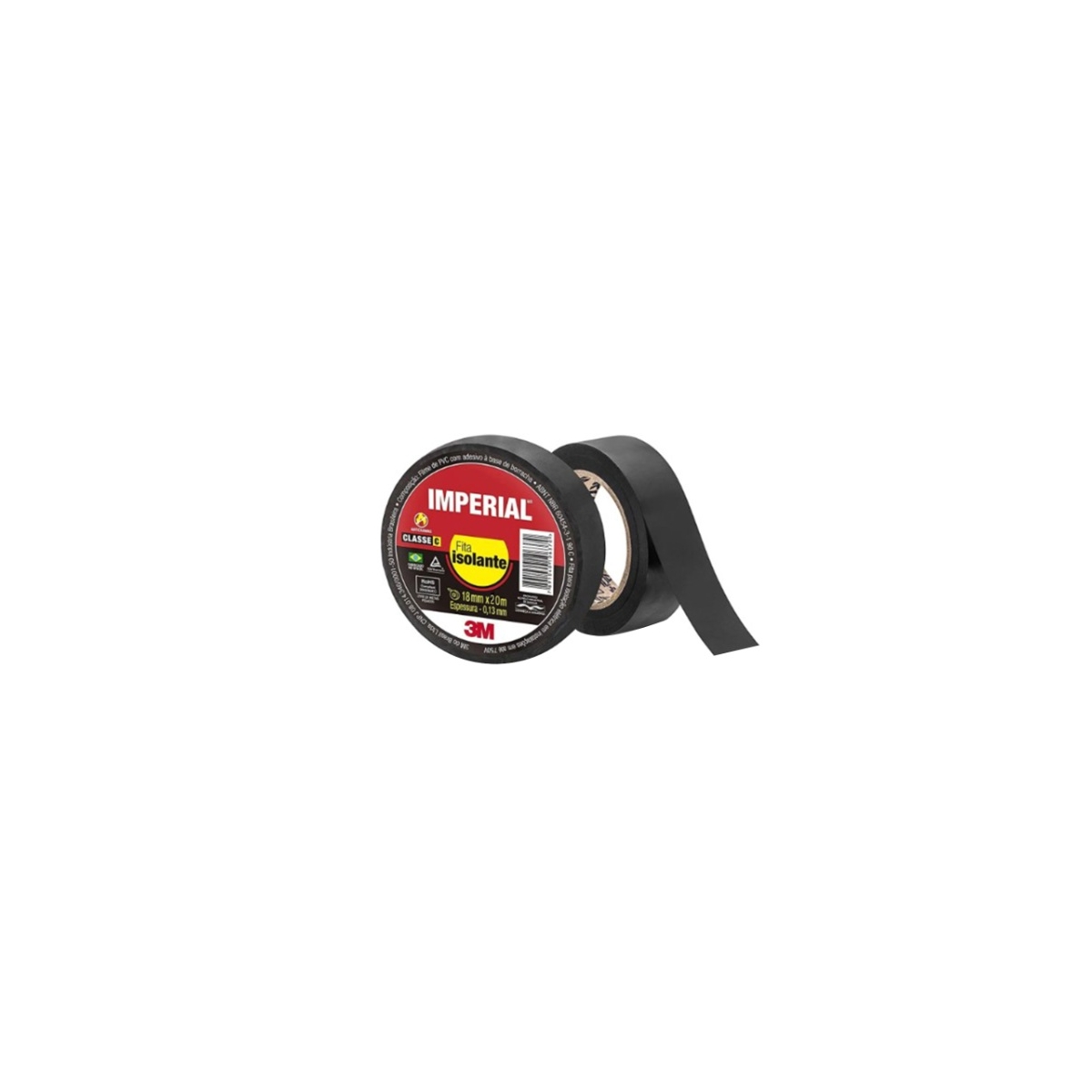 FITA ISOLANTE 20 METROS - (18MM X 20 M) PRETO